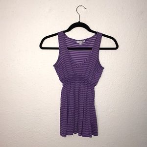 Purple stripped blouse